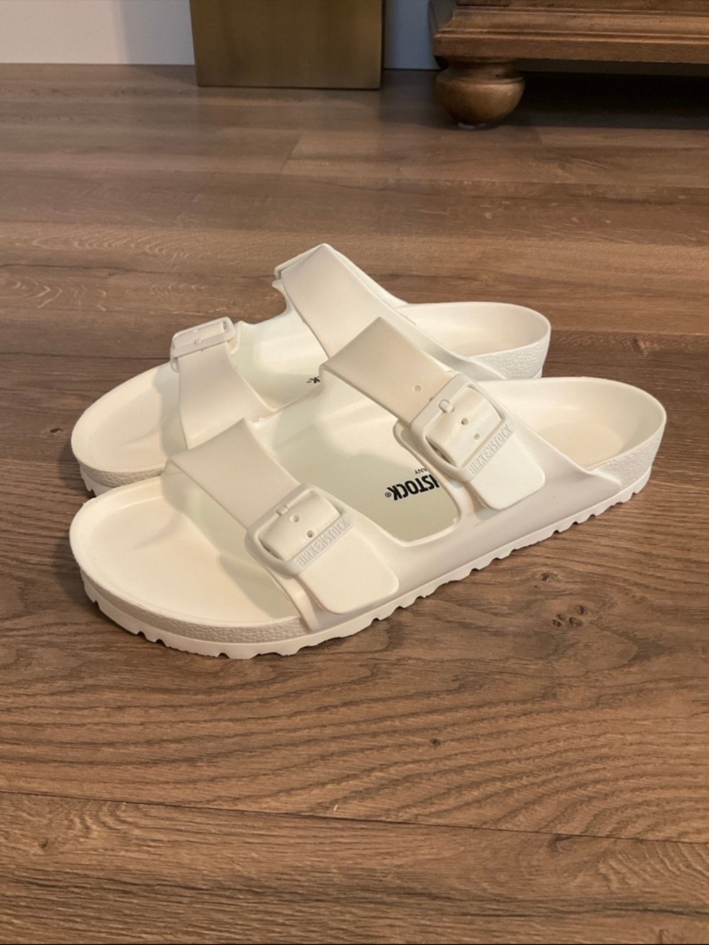 Men’s Birkenstock Arizona EVA in white, 43, US M 10, NIB!